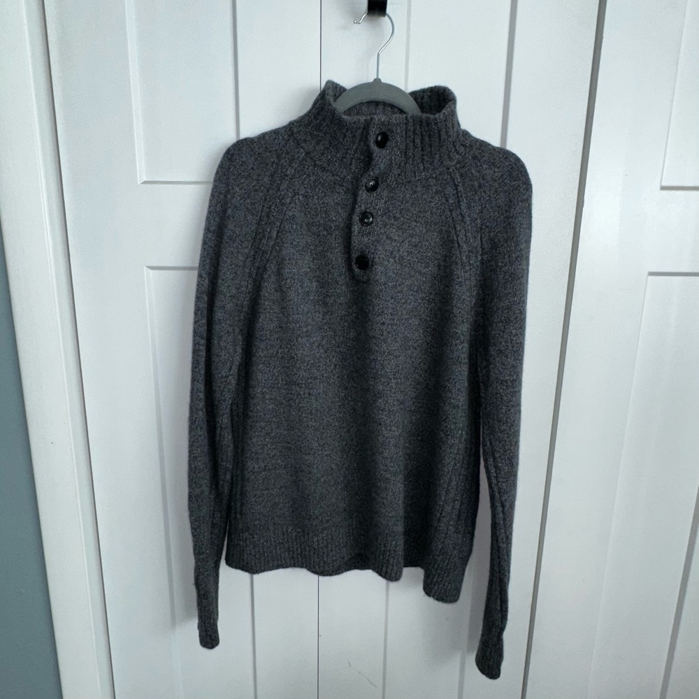 Banana Republic Grey Wool Sweater - Front Buttons - Medium